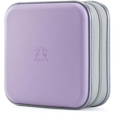 alavisxf xx CD Tasche, 48 DVD Tasche Hartplastik CD Taschen Aufbewahrung Schutzhülle DVD Lagerung CD Tasche für Kinder Auto (Lavendel48, 48 Kapazität)