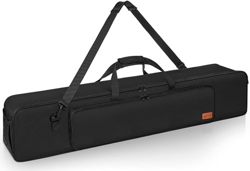 OUUTMEE 127CM Sac de Transport pour Trépieds, Étui de Trépied pour Caméra, Éclairage et Équipement Audio, Sac pour Trépied Imperméable et Rembourré avec Bandoulière et Poignées (Noir)