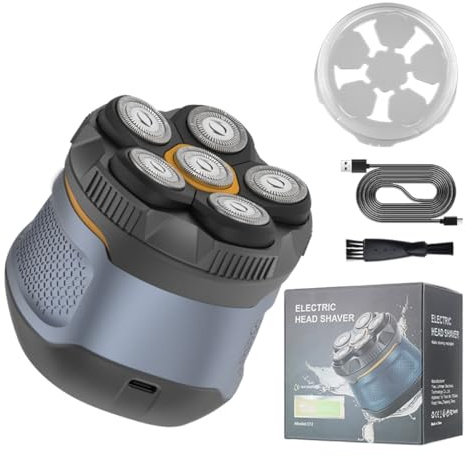 Rasoi per la testa per uomini calvi Rasoio elettrico ricaricabile senza fili Display a LED Wet/Dry Trimmer