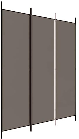 Emmtore Biombo Divisor de 3 Paneles de Tela Gris Antracita 150x200 cm