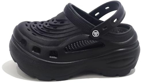 Sunporx Platform Clogs for Women Garden Thick Soles Heel-Lifting Sandals | Fashion Comfor Lightweight Summer Non-slip Beach Pool Everyday Leisure Travel Outdoor Stacked Clog Shoes