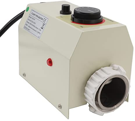 RASTKY Termostato Elettrico Riscaldatore per Piscina Riscaldatore Efficiente a Temperatura Costante per Vasca Idromassaggio Spa 10,2 X 6,3 X 4,7 Pollici Acciaio Inossidabile