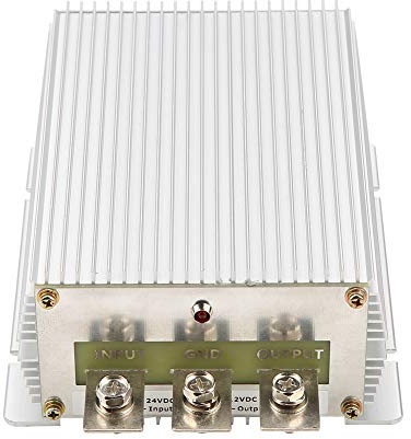 Prevessel Convertidor de Voltios de 24 V A 12 V, 60 A, Convertidor de CC No Aislado, Fuente de Alimentación Reductora de Alta Potencia de 720 W