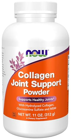 NOW Foods Supplements, Collagen Joint Support™ Powder with Beef Gelatin, Glucosamine Sulfate and MSM, 11-Ounce