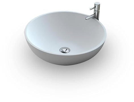 Vasque à Poser - Ronde - 50 cm - Composite Blanc - BOLÉA