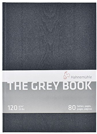 Hahnemuhle : The Grey Book Skizzenbuch, 120 g/m², 40 Blatt, A4