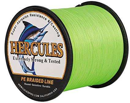 HERCULES Super Cast 100m - 2000m Yards Geflochtene Angelschnur 10lb - 300lb Test für Salzwasser Süßwasser PE Geflecht Fischdraht Superline 8 Stränge
