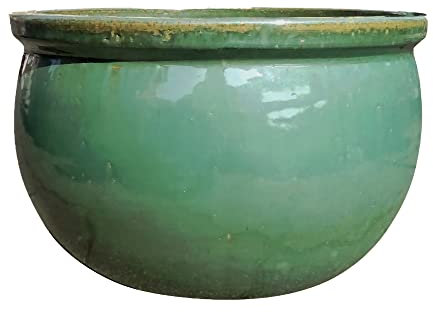 TucanoHamburg Blumentopf, Modell Bamboo in Jade, grün 31x18cm, frostfest