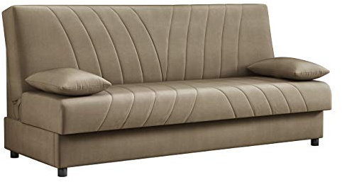 Mirjan24 Schlafsofa Zoe, Bettsofa, Schlafcouch ohne Armlehnen, Sofa mit Bettkasten und Schlaffunktion, Couchgarnitur, Wohnlandschaft, Sofagarnitur, Beste Qualität (Zanzibar 102)