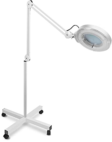 Dioche Lupenlampe Kosmetiklampe,5 Dioptrien Lupe mit Licht,LED Kaltlicht Lupenleuchte Hautpflege Schönheit Nagel Maniküre Tattoo Salon