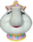 LYO Spardose Walt Disney Die Schöne und das Biest, Madame Samowar, Keramik, 675DIS001, Weiß, Rosa und Gelb, Einheitsgröße