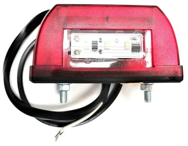 MelTruck® Rot LED Kennzeichenbeleuchtung mit Positionsleuchte 12V 24V für PKW LKW Anhänger