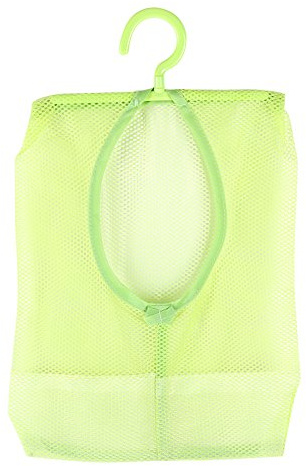 Clothespin Bag, Multi Purpose Hanging Mesh Storage Bag Clothespin Bag with Hanger for Socks Stockings Bra Underwear Bathroom(Green)