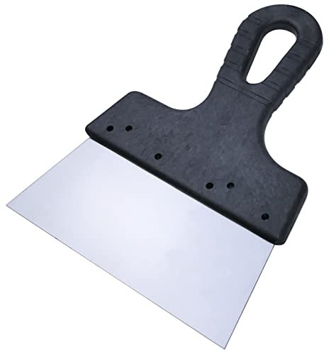 AERZETIX - C54961 - Spatola universale 150x200mm - per muratura pittura stucco gesso - raschietto/coltello per carta da parati - manico in plastica - lama in acciaio inossidabile