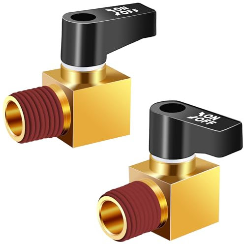 Aienxn 2PCS Air Compressor Ball Valve, Ball Type Drain Valve, 1/4 NPT Male x NPT Female Air Compressor Accessories for Air Compressor Q-007