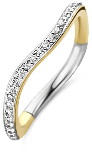 Ti Sento - Milano Damen-Damenring 925er Silber Zirkonia 48 Bicolor 32020812