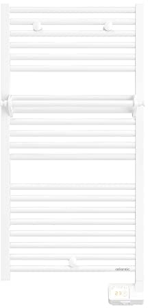 Atlantic, Radiateur sèche-serviettes électrique 2012 digital 0500W blanc, équipé d'un boîtier de commande digital et d'une barre de portage additionnelle de série
