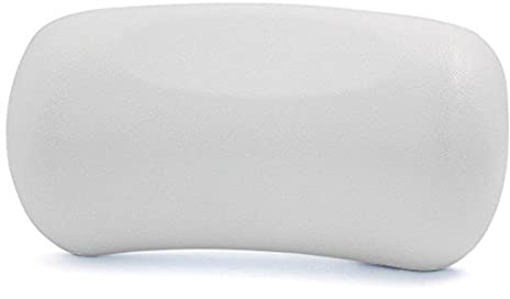 Urhelper SPA Non-Slip Bath Pillow with Suction Cups for Neck and Back Support, Thickened Headrest Pillows, Waterproof Home Cushion Accessories (White)