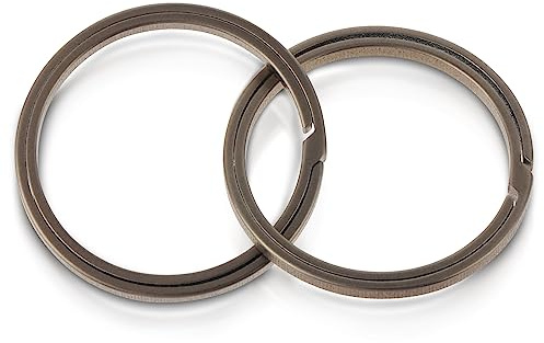 Cobee Lot de 2 porte-clés robustes en alliage de titane pour mousqueton, 30 mm., taille unique