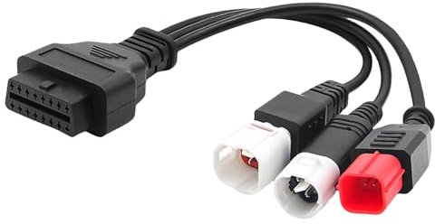 Dispositivo de diagnóstico OBD2 3 4 6 pines: adaptador OBD2, cable adaptador para dispositivo de diagnóstico OBD2, compatible con dispositivos de diagnóstico de motocicletas