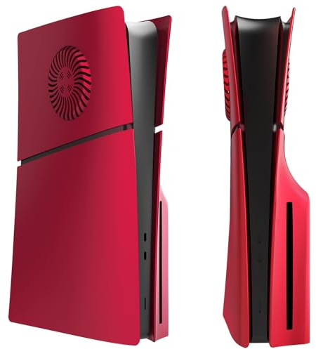 Wedorat Façades pour PS5 Slim Disc Edition Plaque pour PS5 Slim avec aérations de refroidissement ABS Anti-rayures Anti-poussière Coque de protection de rechange pour Playstation 5 Slim Accessoires