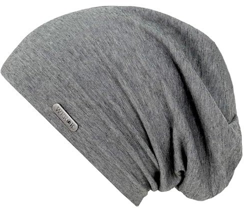WEROR Beanie Damen Herren – weiche und leichte Longbeanie Mütze – Slouch Jersey Beanie – WEROR-428.1 (DE/NL/SE/PL, Alphanumerisch, Einheitsgröße, Grau)