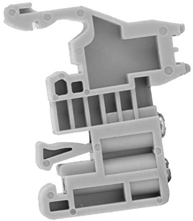 Morsettiera per Guida DIN 35 Mm Clip di Montaggio per Tappo Terminale Vite Grigia Tipo Fisso per Materiale Plastico di Distribuzione Elettrica 50 Pezzi (Modello 12)