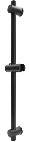 Conjunto Barra de Ducha, Barra deslizante para Ducha, 54cm Soporte Ajustable para Teleducha, Barra Deslizante para Teleducha, 360 Grados (Negro)