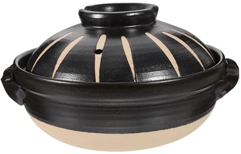 KONTONTY Casseruola in Ceramica Da 1l Per Stufati e Zuppe, Pentola Da Cucina Con Manico Antiscottatura e Fondo Piatto Per Riscaldamento Uniforme, Utensili Da Cucina Delicati Per Uso Domestico
