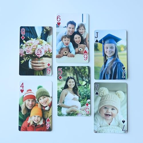 LongGenius Benutzerdefinierte Spielkarten, personalisierte Spielkarten mit Fotos, benutzerdefiniertes Kartendeck, unvergessliche Fotoalben, für Partys