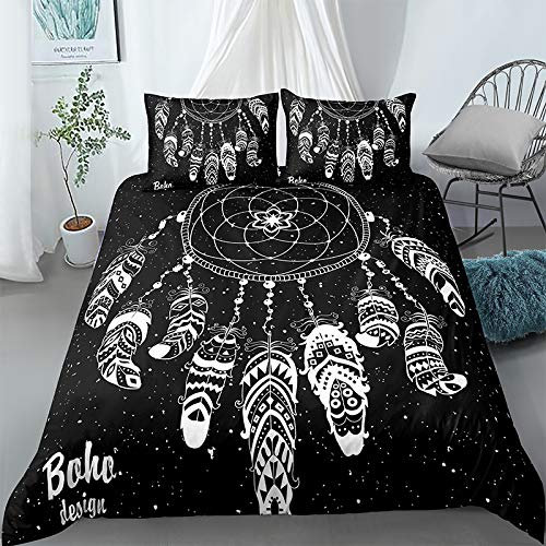 CHCHNXY Bettwäsche 135x200,Traumfänger Flauschige Weich Microfaser Bettbezug Mit Reißverschluss,Für Kinder Jungen Mädchen Junge Bettwäsche-Sets(1*Kissenbezug 80x80cm