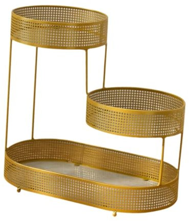 FytStycale de 3 niveles, cesta de alambre de metal para frutas, estante para encimera de cocina, soporte para frutero para almacenar verduras, L