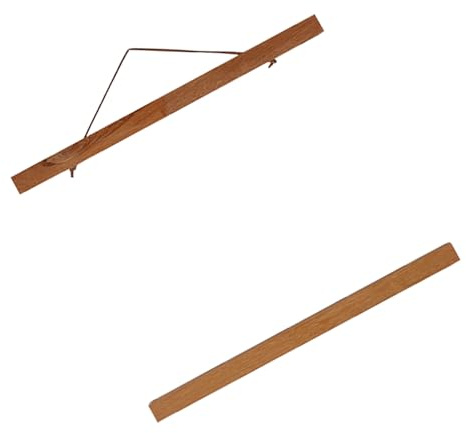 Cornice per Poster, Ganci per Poster Cornice Magnetica Gancio per Poster in Segatura con 4 Strisce di Legno per Poster, Stampe, Foto, Tessuto (50 cm)