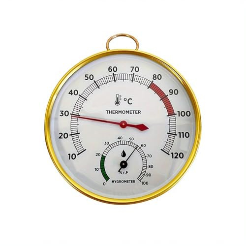Verbessertes Stahl-Sauna-Thermometer, Hygrometer-Temperatur für stabile Temperatur- und Luftfeuchtigkeitsmessungen in Fitnessstudios