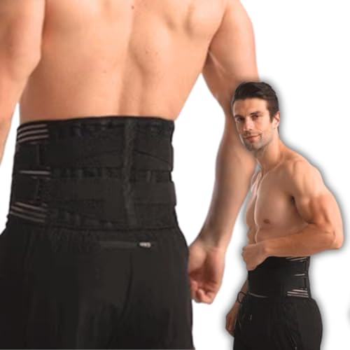 Vasprio Ceinture Lombaire Réglable et Respirante | Soulage les Douleurs du Dos | Idéale pour les Travailleurs Physiques Taille XXL