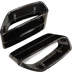 LGDONGFC Auto Auspuffblende für BMW 5 Series 525li 530i G30 G38, Auspuffblenden Auto Endstück Kehle Edelstahl Auspuffrohr Schalldämpfer Verchromte Auto Zubehör,Black