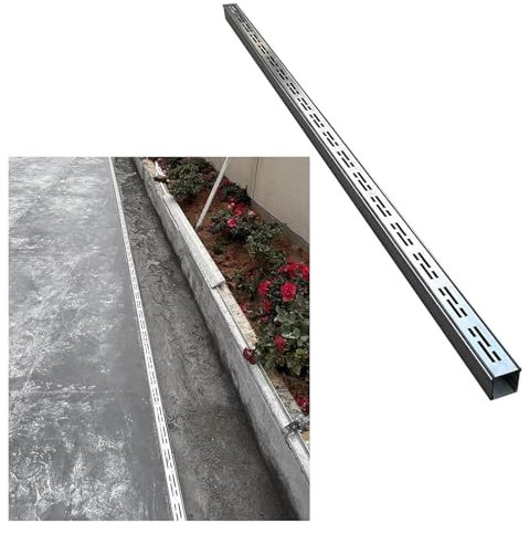 Griglie di drenaggio per esterni e coperture Sistema di griglia fognaria per cucina bagno cortile e vialetto 10 x 5 cm Kit di scarico canale durevole soluzione di scarico trincea