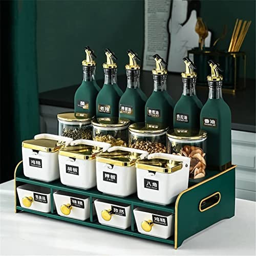 HTTGDGDH Tarro Nórdico para Condimentos, Aceitera Y Vinagrera De Cerámica, Azucarero, Salero Y Pimentero, Especiero, Utensilios De Cocina