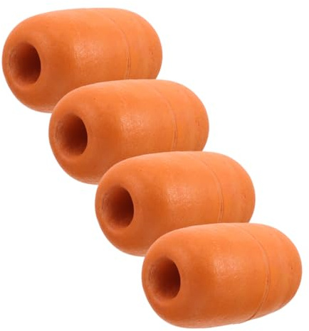 Supvox Orange 4 Stück Angelposen aus PVC für Käfige und Fischernetze | Optimierte Auftriebskraft, Hohe Sichtbarkeit, Wellenresistent, Geeignet für Aquakultur und Salzwasser