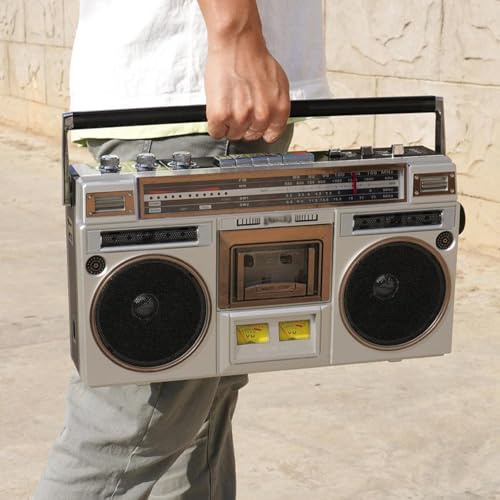 OSPSHPG Classic 80s Retro Bluetooth Cassette Player, Portable Stereo Tape Recorder, Support SD/USB Input, Built-in Speakers, for Family Gathering Travel Party