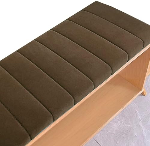Generisch Bankkissen Bankauflage Stuhlkissen für Fensterbank, Waschbar Abnehmbarem Gartenbankauflage rutschfeste Bankpolster Schaukel Sitzkissen für drinnen und draußen,Kaffee,140x40cm