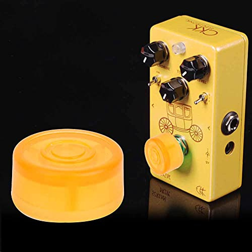 VGEBY Färgglad Plastgitarrpedal Spikknappsats, Praktiskt Utbyte, 4 Stycken för Gitarrentusiaster, GreenOrange (Orange)