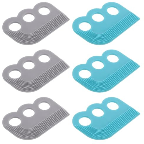 Hohopeti 6pcs Pet Hair Removal Brush Soft Brush Dual-sided Cat Dog Grooming Shedding Tool Lint Remover for Carpets Sofas Car Interiors