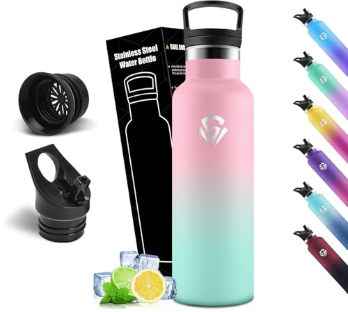 Mulbijeo Borraccia Termica 750 ML, Senza BPA, Bottiglia Termica, Sottovuoto a Doppia Parete, Borracce Termiche, 18/8 Acciaio Inox, Borraccia con Cannuccia, Termos per Palestra, Sport, Bici