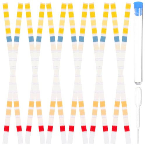 Hohopeti Testeur D'eau Potable, Kit Test Eau Domestique 50 Bandes avec Pipette et Tube pour Analyse Qualité de L'eau Potable, Détection Multi-paramètres pour Usage Familial et Puits