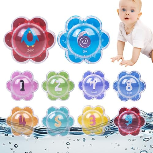 Giocattoli Da Bagno Numerici - Palline Da Biliardo Galleggianti, Set Di Numeri Galleggianti Per Vasca Da Sensoriale Per Bambini Per Il Bagno Della Piscina In Età Prescolare