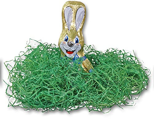 1kg Ostergras Natur - Grüne Holzwolle - BIO | Ideal für Ostereier Deko, Ostern Deko, Ostern Geschenke oder Dekoration Frühling | Grün gefärbte Holzwolle -Fichtenholz PEFC-Zertifiziert