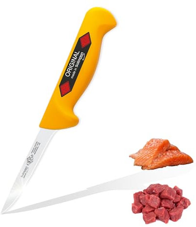 EIKASO Solingen Ausbeinmesser gerade 10cm Klinge Semi Flex aus Molybdänstahl 1.4116 Profi Fleischmesser Filetiermesser Schlachtermesser handabgezogen und eisgehärtet spülmaschinengeeignet