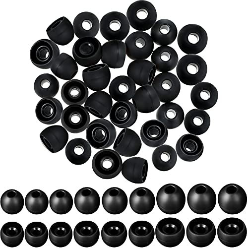 Weewooday 36 Stück Ersatz Ohrstöpsel Silikon Ohrhörer Ohrpolster Ersatzstöpsel Ersatz Ohrhörer Spitze Isolierung Aufsätze, 3 Größen (Schwarz)