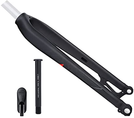 LHHL MTB Fahrrad Alu Starrgabel Fahrradgabel 28,6mm Straight Tube * 26/27.5/29 Zoll Mountainbike Fixed Gear Fahrradgabeln Steckachse 15×100 Mm/ 9x100 Mm QR Scheibenbremse
